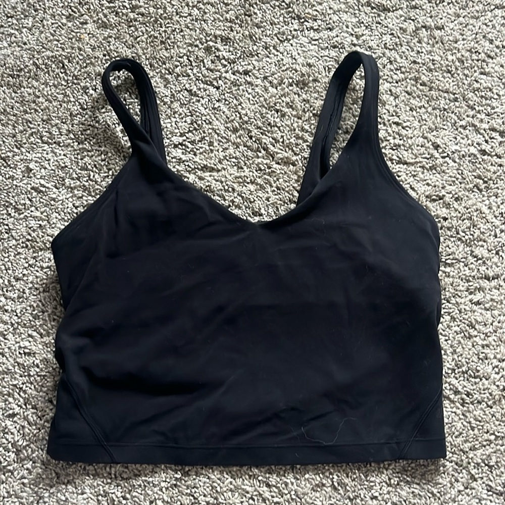 lulu black align tank